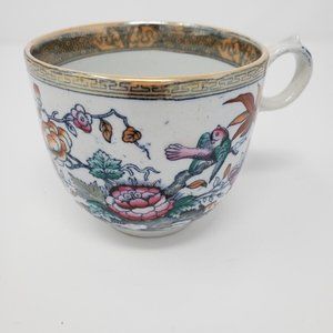 Antique 1869 Till & Sons English Staffordshire Shanghai Pattern Cup Lustre Ware